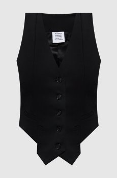 Черный жилет из шерсти