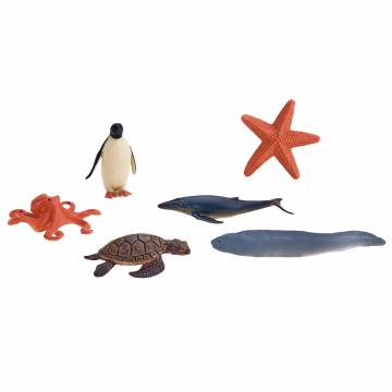 Набір фігурок Mojo Морські мешканці кит, пінгвін, кальмар, черепаха, морська зірка, вугор (380083/2)