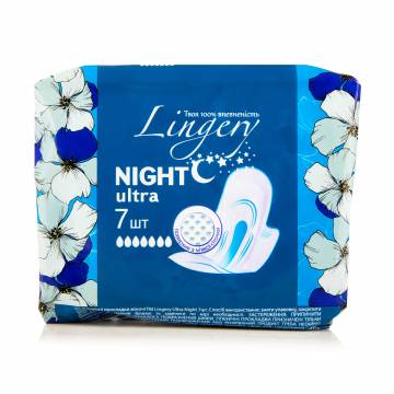 Прокладки для критических дней Lingery Night Ultra, 7 шт Прокладки для критических дней Lingery Night Ultra, 7 шт