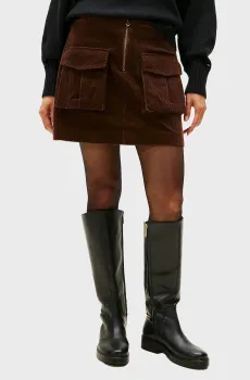 Женская коричневая вельветовая юбка CORDUROY Коричневый XS Tommy Hilfiger WW0WW46649