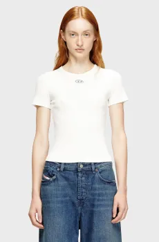 Женская белая футболка T-ELE Белый XS Diesel A19910 0JMBA