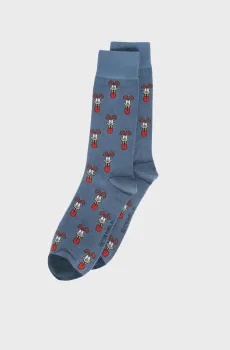 Мужские голубые носки с узором Голубой 43-46 SPRINGFIELD 653629