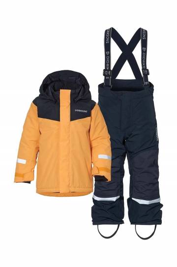 Детский зимний комбинезон Didriksons SKARE KIDS SET цвет жёлтый Детский зимний комбинезон Didriksons SKARE KIDS SET цвет жёлтый