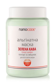 Альгинатная маска для лица NanoCode Nano Algo Зеленый кофе, для всех типов кожи, 140 г