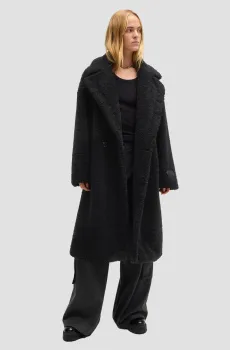 Женская черная шуба Черный 32 HUGO 50523262;001