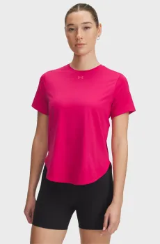 Женская малиновая футболка UA Launch Elite Shortsleeve Малиновый S Under Armour 1389564-681