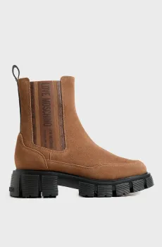 Женские рыжие замшевые челси Рыжий 37 Love Moschino JA24075G0NIG0210