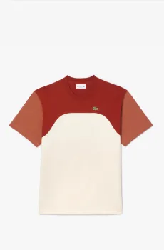 Мужская бордовая футболка Colorblock Бордовый L Lacoste TH9551HBI