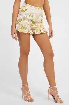 Женские льняные шорты с узором Разноцветный L Guess W3GD84.WCWA0;P63Y