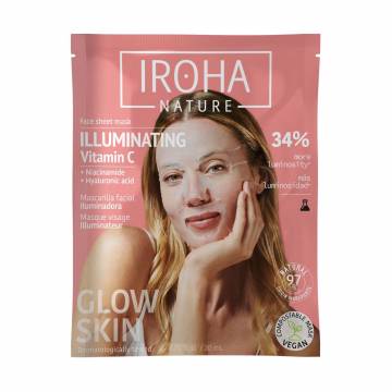Тканевая маска для лица Iroha Nature Brightening Vitamin C Tissue Face Mask, 20 мл Тканевая маска для лица Iroha Nature Brightening Vitamin C Tissue Face Mask, 20 мл