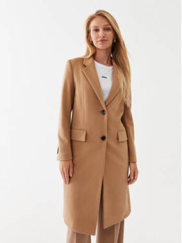Boss Вовняне пальто Catara 50501019 Бежевий Slim Fit Boss Вовняне пальто Catara 50501019 Бежевий Slim Fit