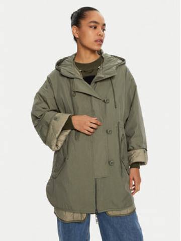 Weekend Max Mara Демісезонний плащ Fumetto 2425026051 Хакі Loose Fit Weekend Max Mara Демісезонний плащ Fumetto 2425026051 Хакі Loose Fit
