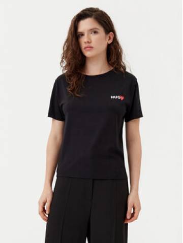 HUGO Футболка 50534300 Чорний Regular Fit HUGO Футболка 50534300 Чорний Regular Fit