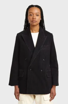 Женский черный жакет в полоску Double Breasted Черный S G-Star RAW D27936,D933