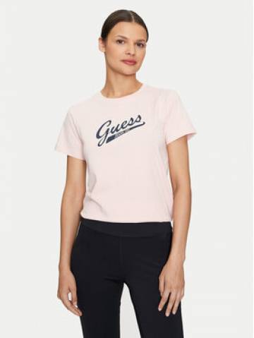 Guess Jeans Футболка W4YI13 J1314 Рожевий Regular Fit Guess Jeans Футболка W4YI13 J1314 Рожевий Regular Fit