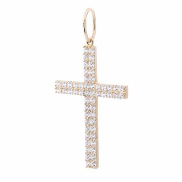 Золотой крестик (фианиты) п01498 Золотой крестик (фианиты) п01498