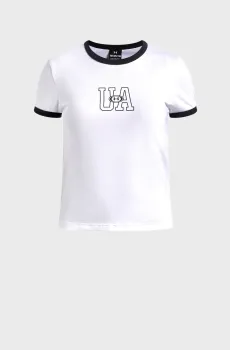 Детская белая футболка G Ringer Tee Белый 14 Under Armour 6013512-100