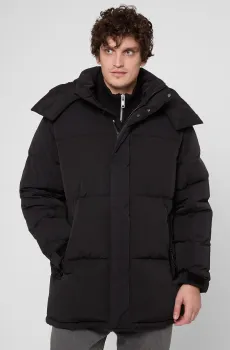 Мужской черный пуховик Черный L HUGO 50547890;001