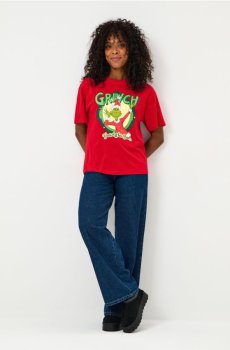 Бавовняна футболка з принтом Grinch - червоний