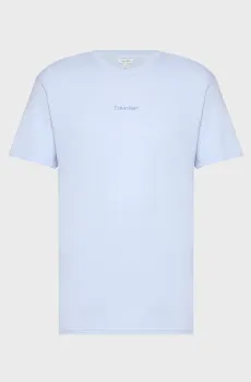 Мужская голубая футболка CREW NECK TEE Голубой S Calvin Klein KM0KM01138