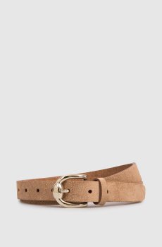 Бежевый замшевый ремень
