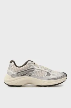 Мужские серебристые кроссовки Серебряный 40 HUGO 50558025;043