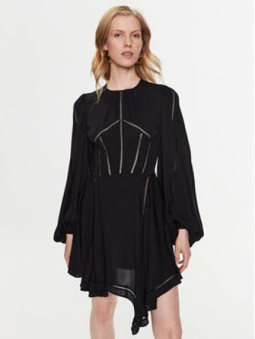 Elisabetta Franchi Коктейльна сукня AB-455-32E2-V480 Чорний Regular Fit Elisabetta Franchi Коктейльна сукня AB-455-32E2-V480 Чорний Regular Fit