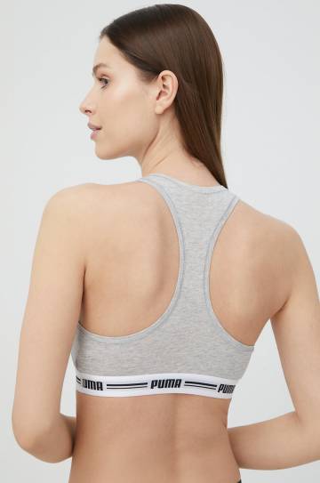 Бюстгальтер Puma 907862 цвет серый меланж Бюстгальтер Puma 907862 цвет серый меланж