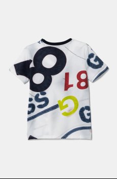 Детская хлопковая футболка Guess