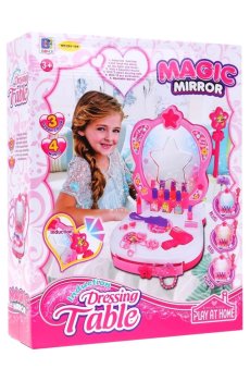 Игрушка туалетный столик Shantou Jinxing с аксессуарами, со звуком и светом, от 3 лет, 32*26*6 см (661-125)