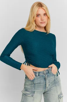 Женский бирюзовый лонгслив Бирюзовый XS Tally Weijl STSPEHALSEY