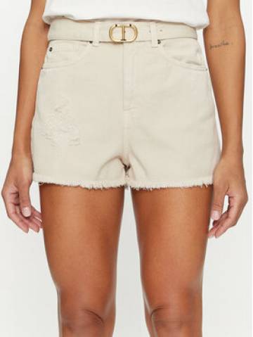 TWINSET Джинсові шорти 241TT2382 Бежевий Straight Fit TWINSET Джинсові шорти 241TT2382 Бежевий Straight Fit