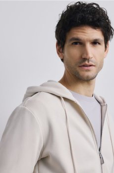 Reserved - Худі на блискавці - бежевий - 377HM-08X