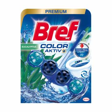 Твердый туалетный блок Bref Blue Aktiv Эвкалипт, 50 г Твердый туалетный блок Bref Blue Aktiv Эвкалипт, 50 г
