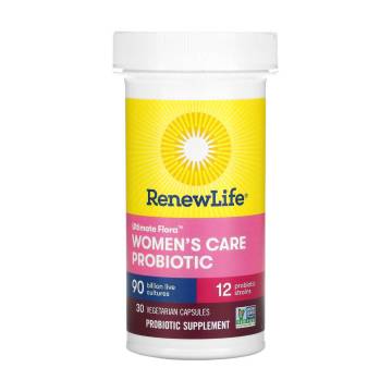 Пробиотик для женщин Renew Life Ultimate Flora Womens Care Probiotic, 90 млрд КОЕ, 30 капсул Пробиотик для женщин Renew Life Ultimate Flora Womens Care Probiotic, 90 млрд КОЕ, 30 капсул