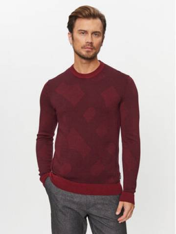 Boss Светр Motivo DARK RED Бордовий Regular Fit Boss Светр Motivo DARK RED Бордовий Regular Fit
