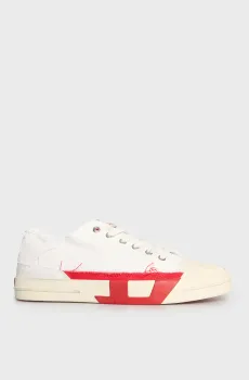 Мужские белые джинсовые кеды D-VERSE Белый 45 Diesel Y03504 P8114