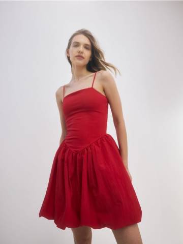 Reserved - Сукня-бульбашка - червоний - 568GC-33X