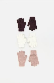 Reserved - Рукавички з віскозою 3 pack - різнобарвний - 552KU-MLC