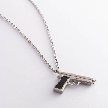 Мужское серебряное колье "Пистолет" Zancan EXC317 Мужское серебряное колье "Пистолет" Zancan EXC317