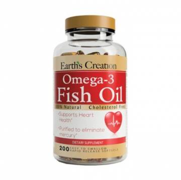 Омега-3 Earths Creation Omega-3, 1000 мг, 200 капсул Омега-3 Earths Creation Omega-3, 1000 мг, 200 капсул