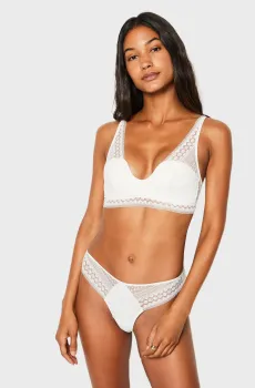 Женские белые трусики-стринги CRUSH Белый S Etam 6548399