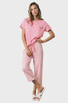 Женская розовая пижама (футболка, брюки) Pink Panther Розовый M womensecret 3134042