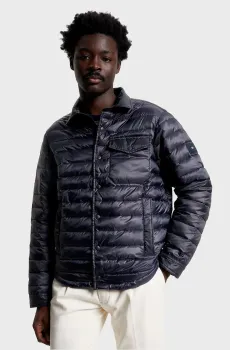 Мужская темно-синяя куртка PACKABLE RECYCLED SHIRT JACKET Синий M Tommy Hilfiger MW0MW32351