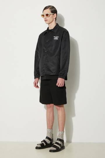 Куртка-рубашка Drôle de Monsieur La Veste Slogan цвет чёрный переходная PERM-JT183-PA014-BL Куртка-рубашка Drôle de Monsieur La Veste Slogan цвет чёрный переходная PERM-JT183-PA014-BL
