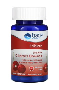 Витаминно-минеральный комплекс для детей Trace Minerals Complete Childrens Chewable вкус вишни, 60 жевательных таблеток