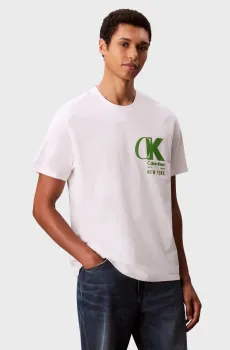Мужская белая футболка SS 20S EU CK Белый L Calvin Klein LV04RD823G