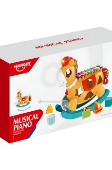 Детская развивающая игрушка Huanger Металлофон-сортер, от 18 месяцев (HE8039)