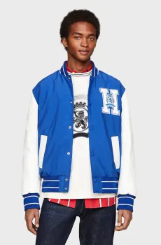 Мужской синий бомбер THC SPORTY LTHR Синий XL Tommy Hilfiger MW0MW33898