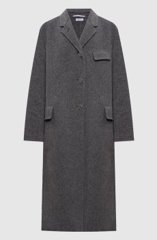 Серое пальто Chesterfield из шерсти